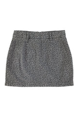 Short skirt | Grey w/ animal print