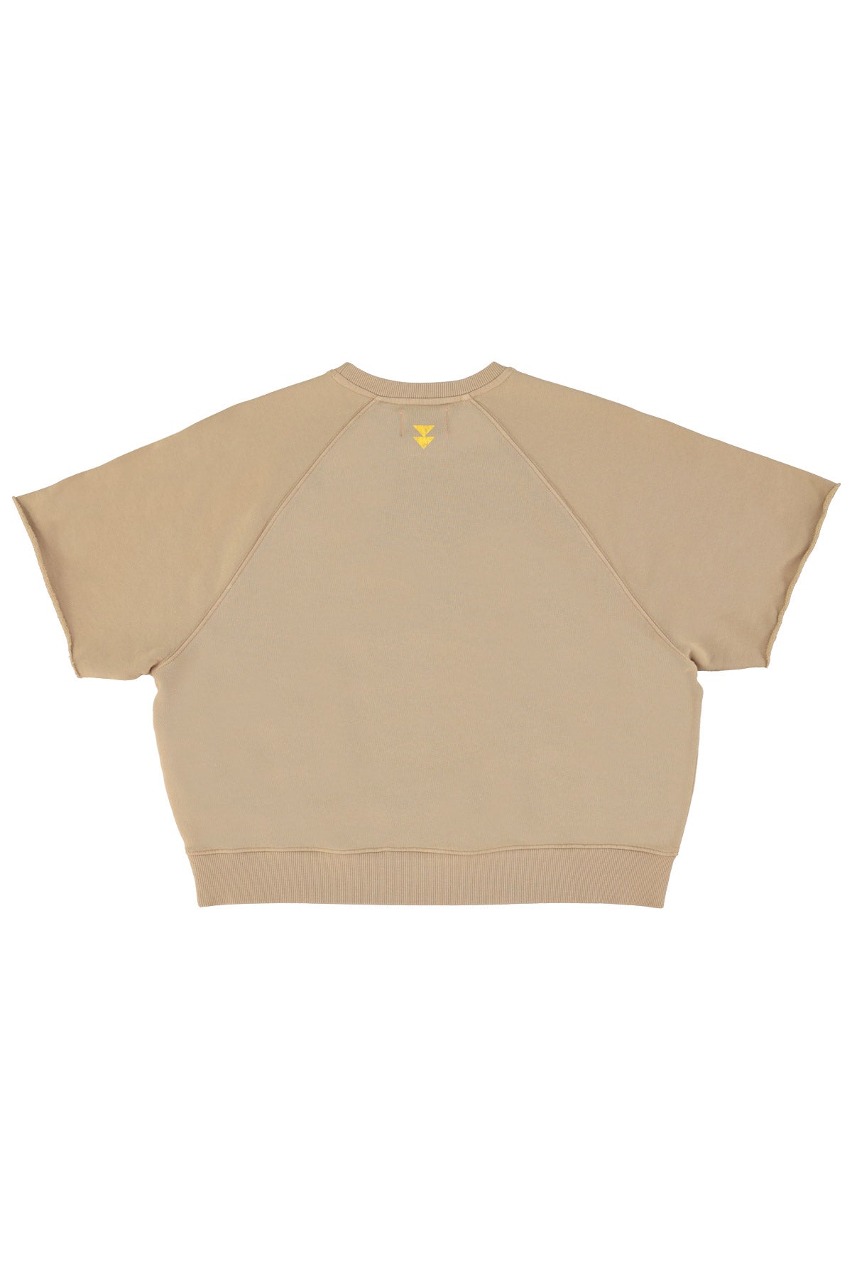 Short sleeve sweatshirt | Light brown w/  leopard print