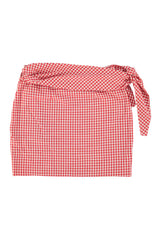 Short wrap skirt | Red & ecru checkered
