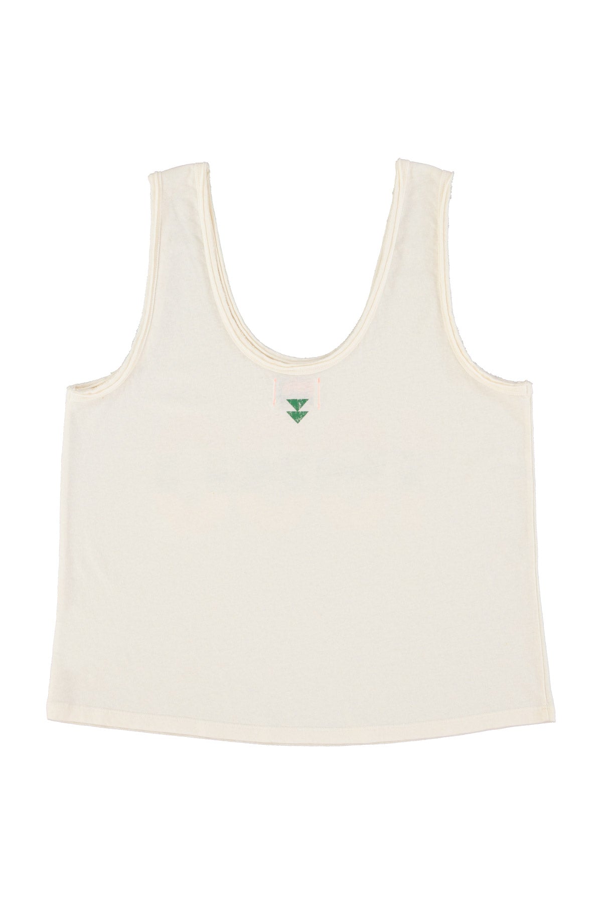 Sleeveless top w/ v-neck | Ecru w/ "1980" print +