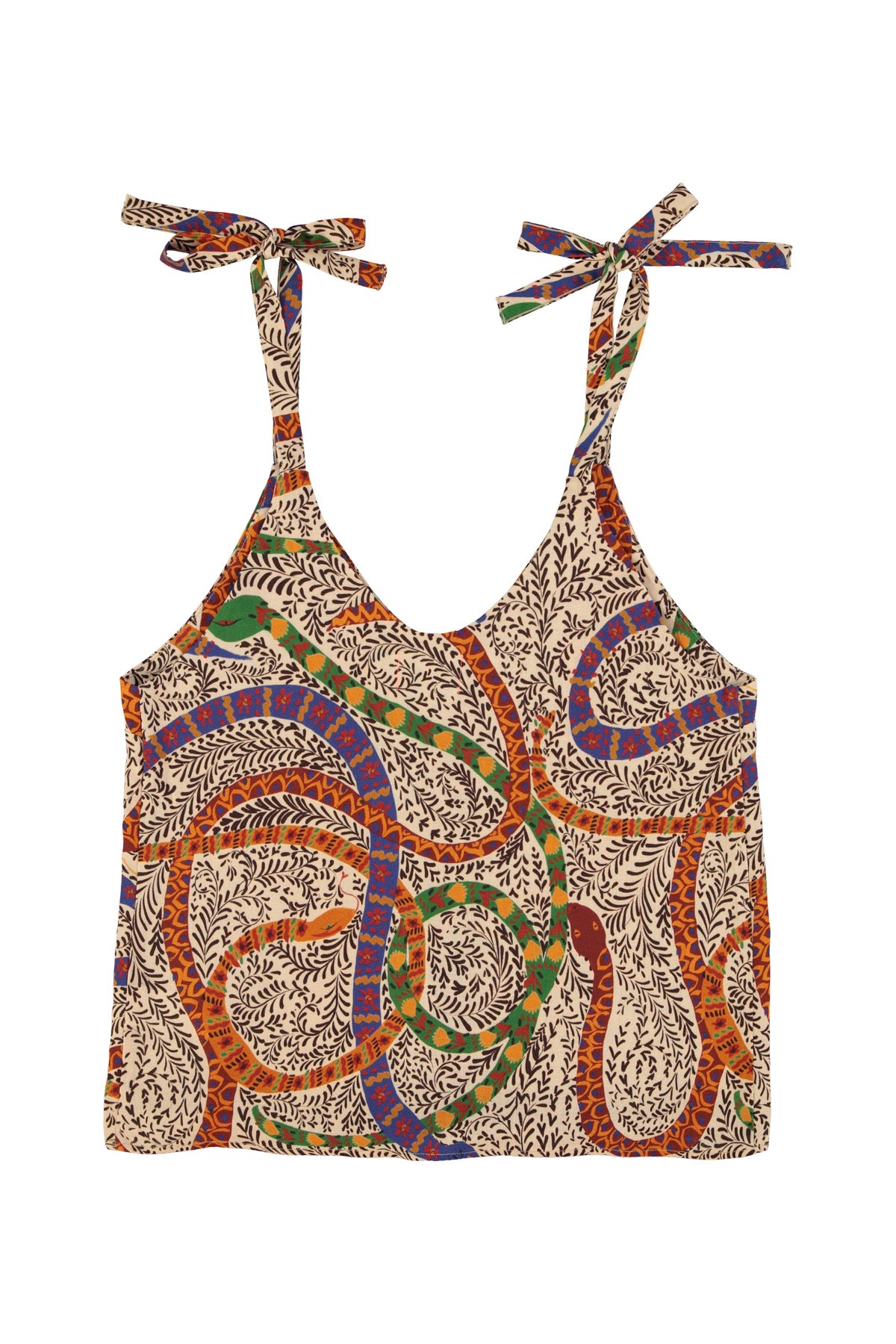 Top w/ straps | Multicolor snakes