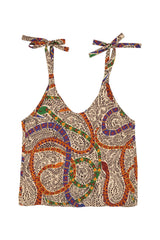Top w/ straps | Multicolor snakes