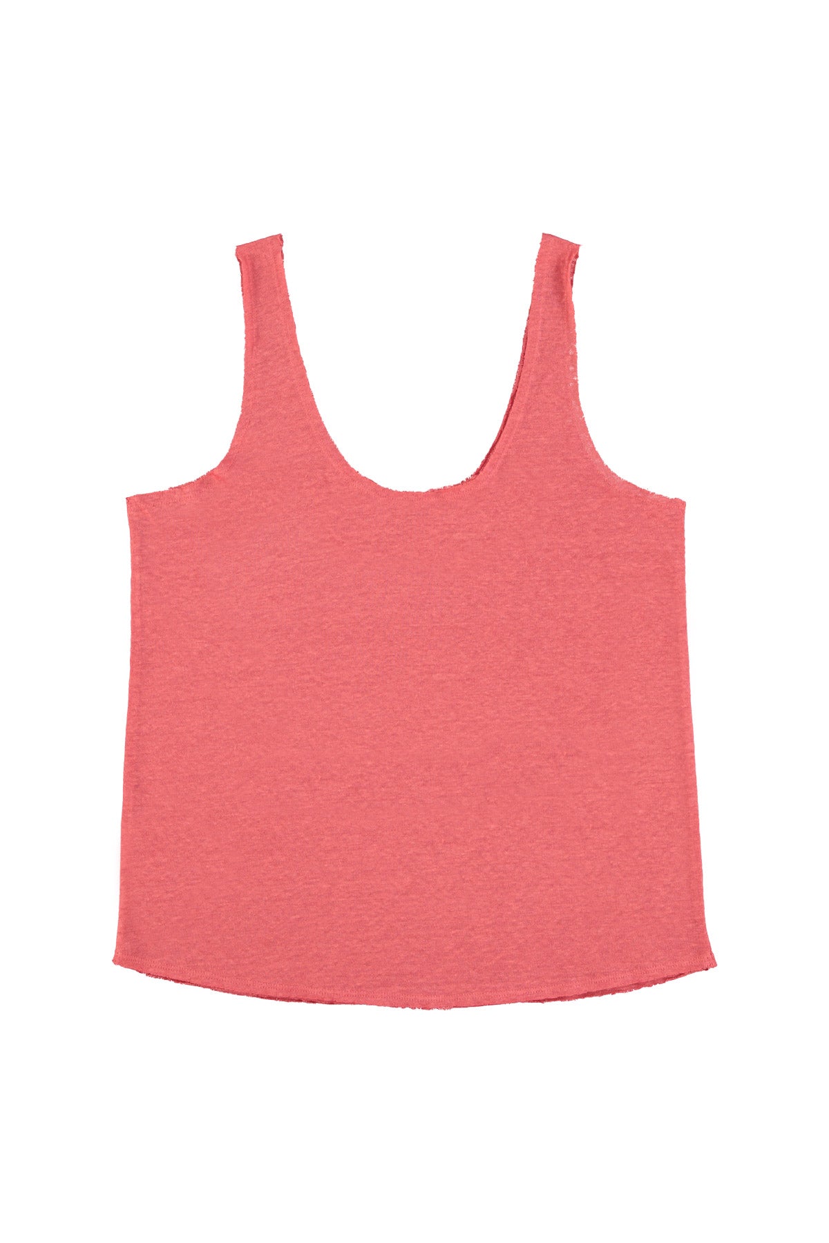 Top w/ v-neck | Coral linen