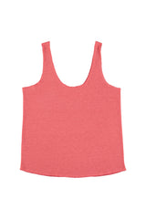 Top w/ v-neck | Coral linen