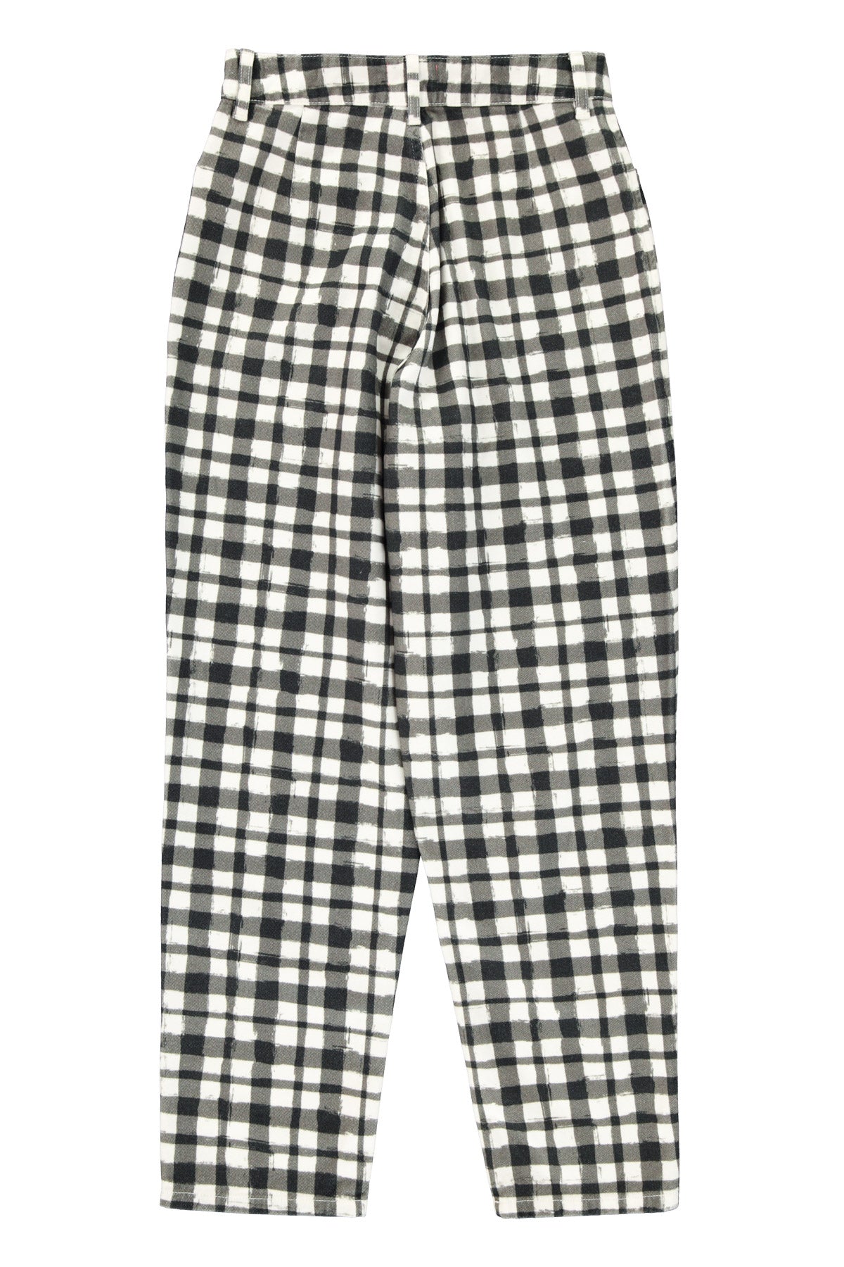 Trousers | Black & ecru squares