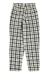 Trousers | Black & ecru squares