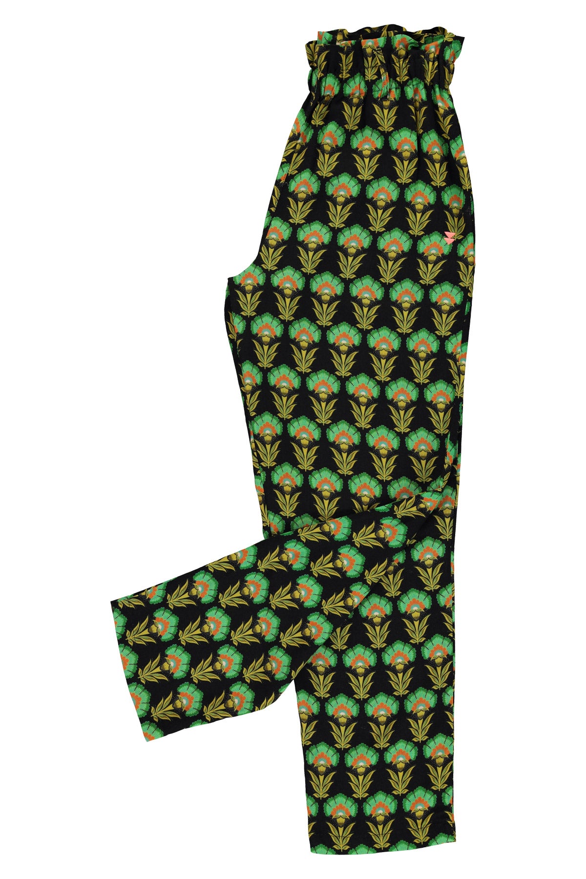 Trousers | Black w/ green flowers