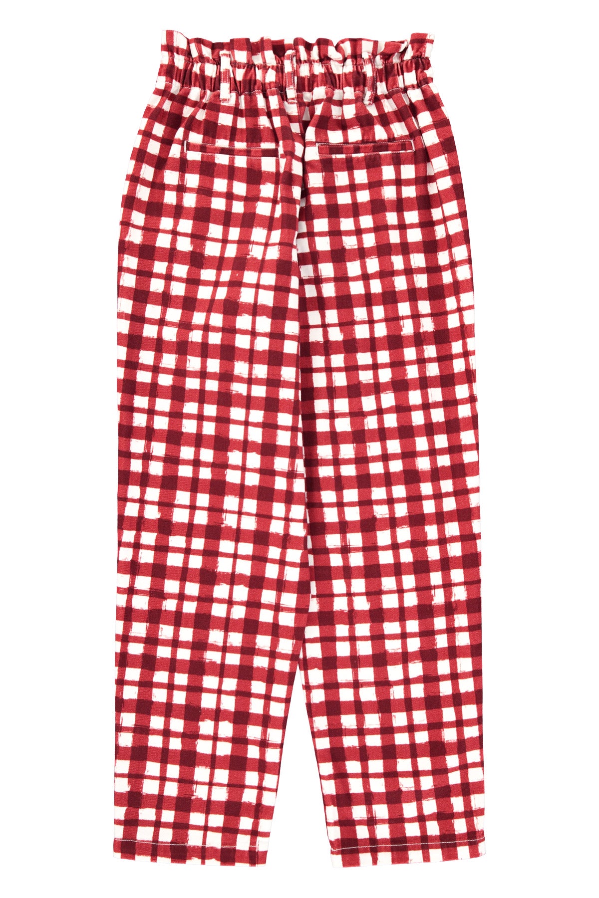 Trousers | Bordeaux & ecru squares