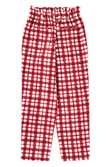 Trousers | Bordeaux & ecru squares