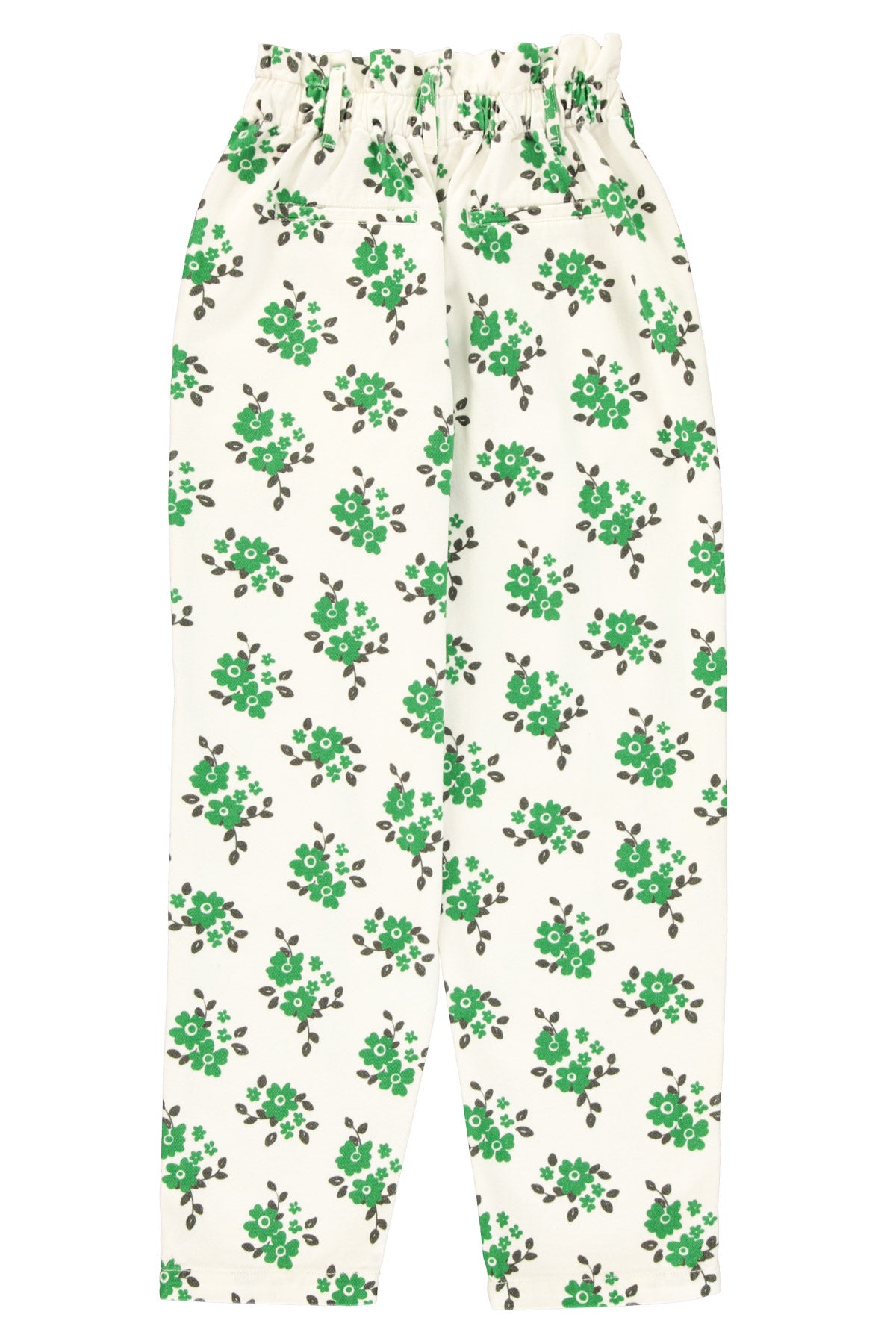 Trousers |  Ecru w/ green flowers