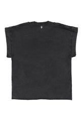 Tshirt dress | Washed black w/ "dance society" print