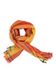 XL Scarf | Orange w/ little blue triangles