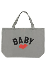 XL bag | Grey w/ "baby" print