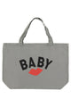 XL bag | Grey w/ "baby" print