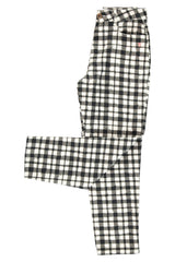 Trousers | Black & ecru squares