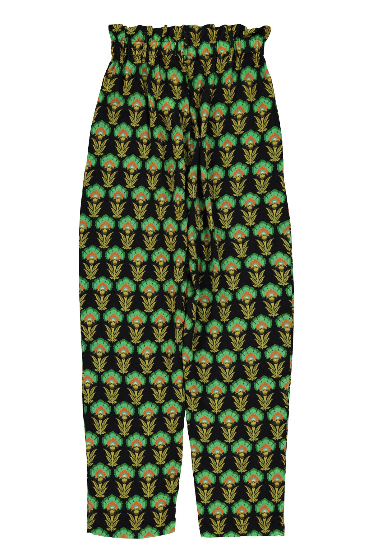 Trousers | Black w/ green flowers