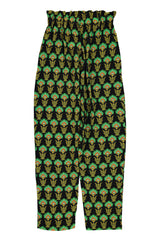 Trousers | Black w/ green flowers
