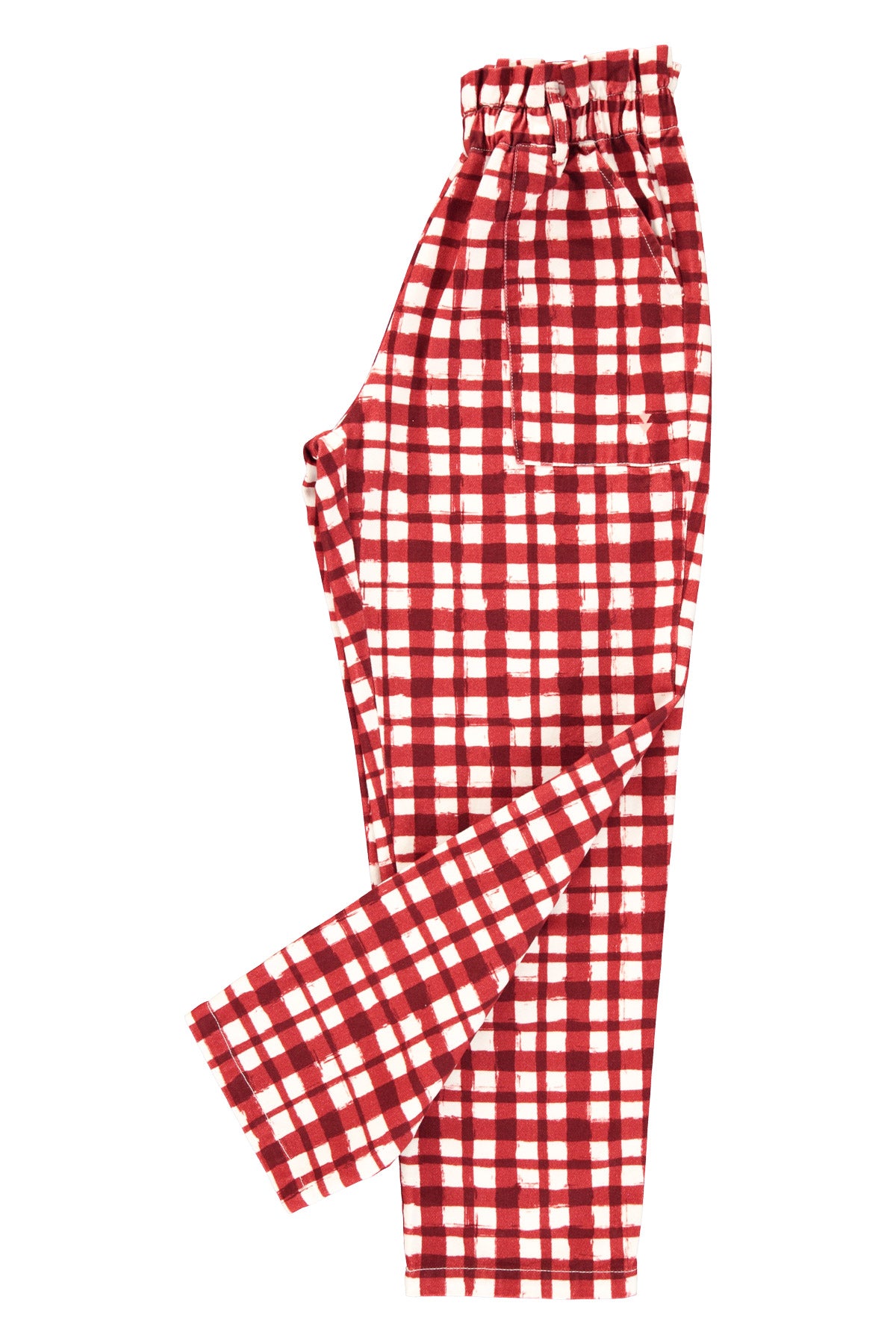 Trousers | Bordeaux & ecru squares