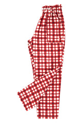 Trousers | Bordeaux & ecru squares