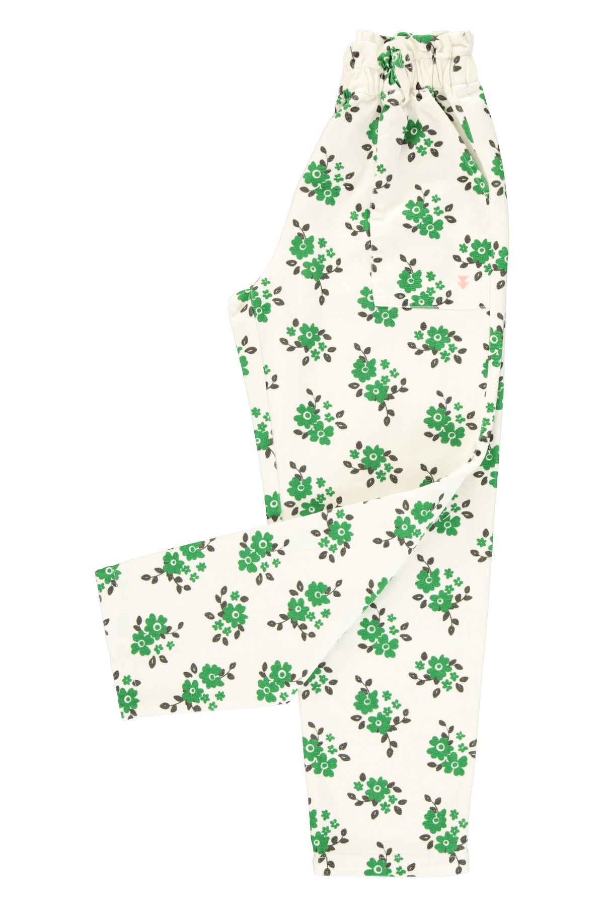 Trousers |  Ecru w/ green flowers