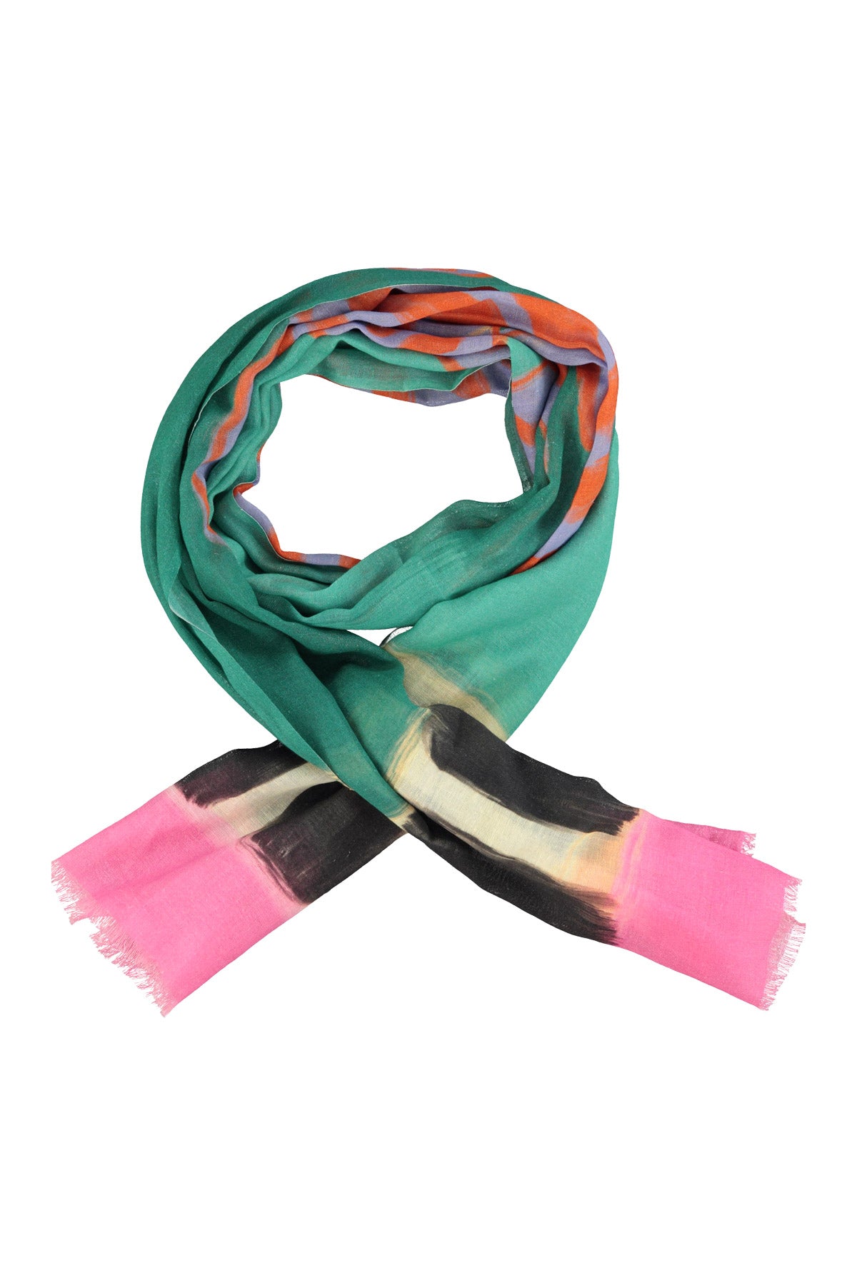 Scarf | Multicolor w/ orange tiger