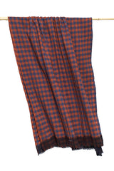 Wool Echarpe | Checkered Orange