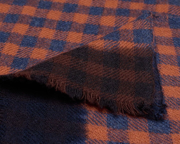 Wool Echarpe | Checkered Orange