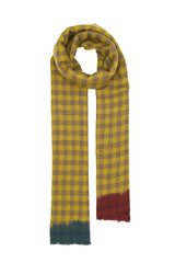 Wool Echarpe | Checkered Pistachio