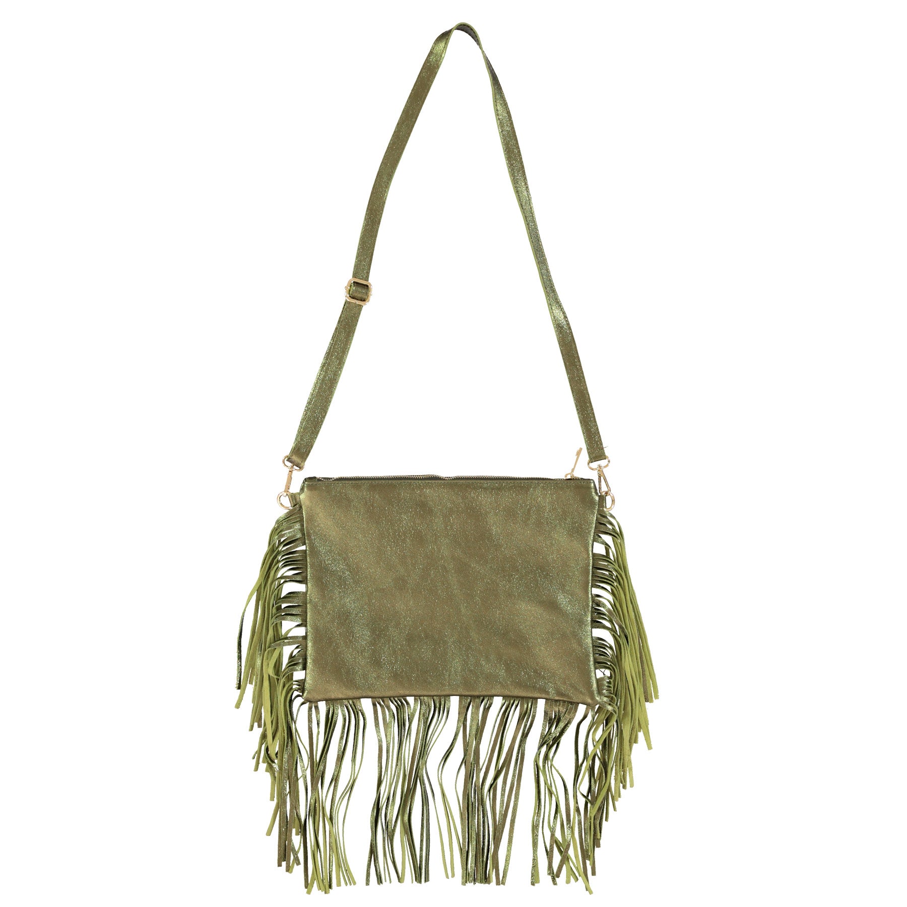 Bag with fringes | Green