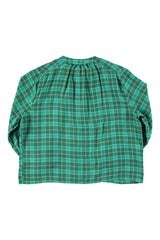 Blouse | Green checkered