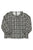Blouse w/ collar  | Ecru & black checkered