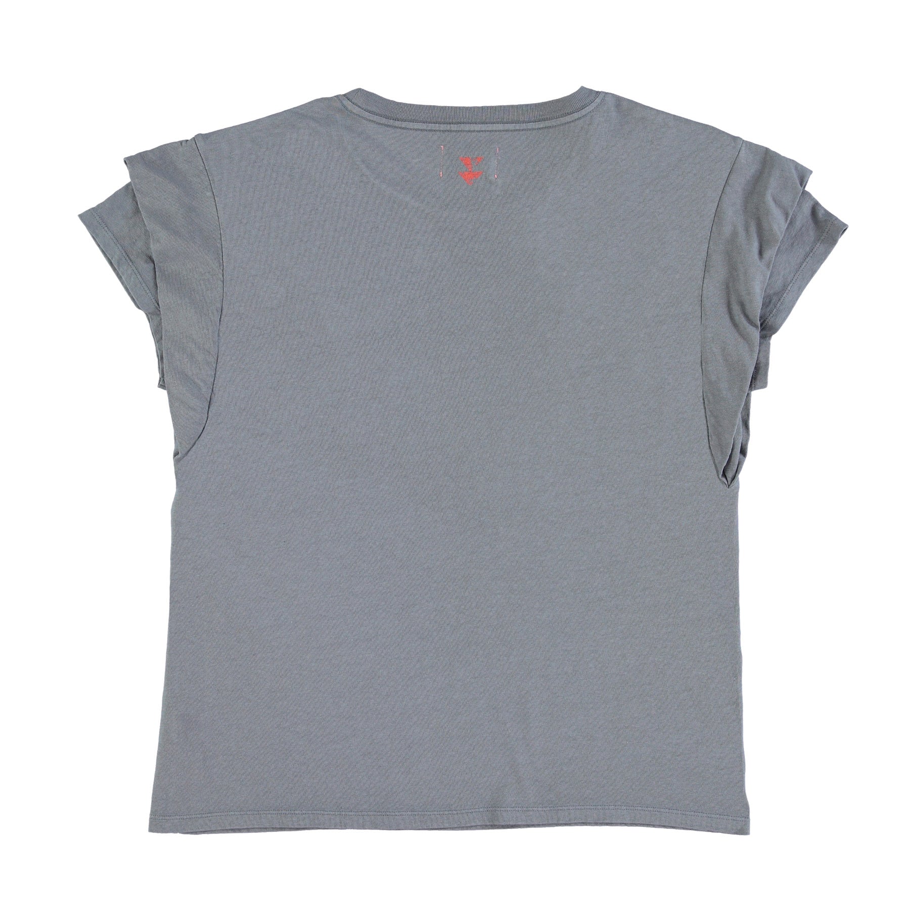 Double short sleeve t-shirt | Dark grey w/ "my fire"print