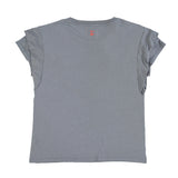 Double short sleeve t-shirt | Dark grey w/ "my fire"print