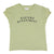 Double short sleeve t-shirt | Green w/ "sisters department" print
