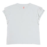 Double short sleeve t-shirt | Grey w/ "disco ball" print