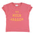 Double short sleeve t-shirt | Pink w/ "mick jagger" print