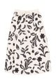 Embroidered long skirt | White & black