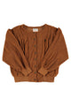 Fitted sweatshirt | Faded brown w/ little logo print