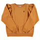 Fitted sweatshirt | Camel w/ little logo print