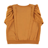 Fitted sweatshirt | Camel w/ little logo print