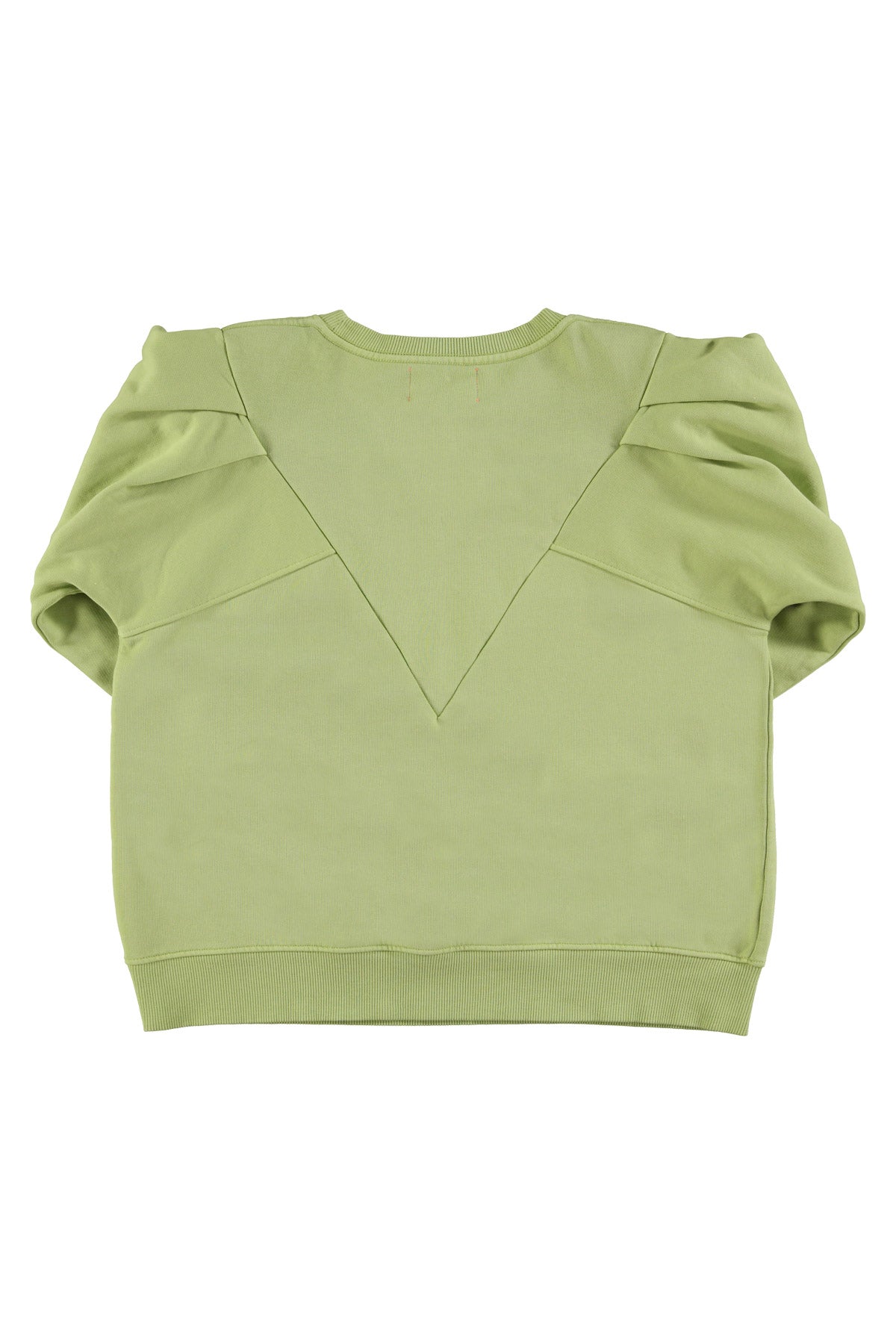 Fitted sweatshirt | Light green w/ little logo print