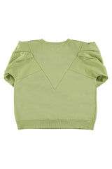 Fitted sweatshirt | Light green w/ little logo print