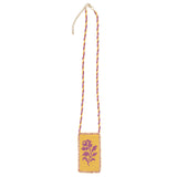 Glass bead necklaces | Yellow & purple flower
