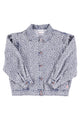Jacket | Washed blue denim w/ animal print