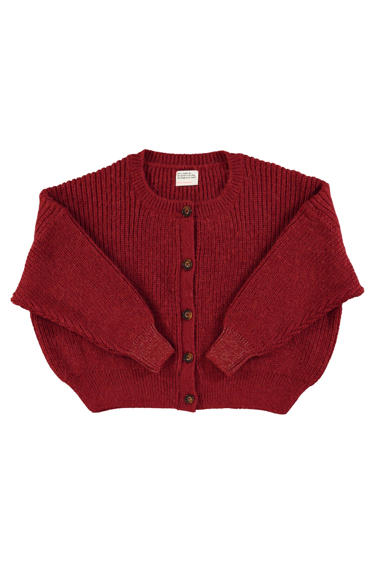 Knitted soft cardigan | Bordeaux