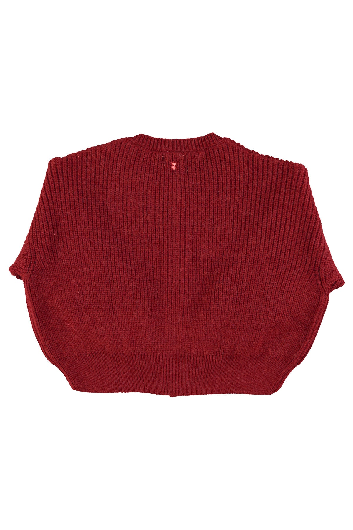 Knitted soft cardigan | Bordeaux