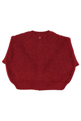 Knitted soft cardigan | Bordeaux