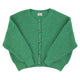 Knitted soft cardigan | Green w/ golden lurex