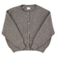 Knitted soft cardigan | Grey w/ golden lurex