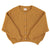 Knitted soft cardigan | Camel  w/ golden lurex